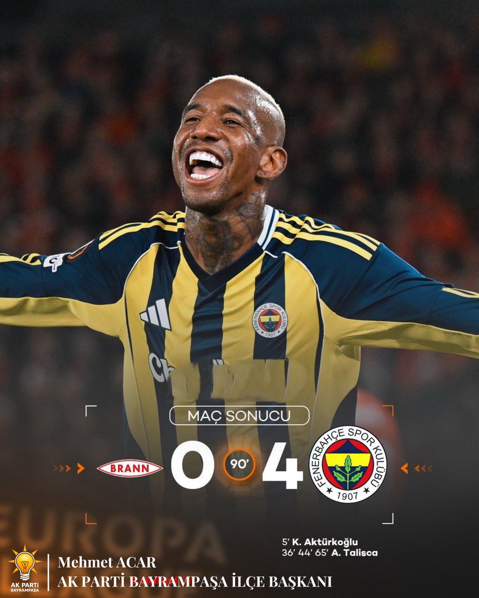 UEFA Avrupa Ligi’nde Norveç ekibi Brann’ı 4-0’lık net bir skorla mağlup eden Fenerbahçe’yi yürekten tebrik ediyoruz