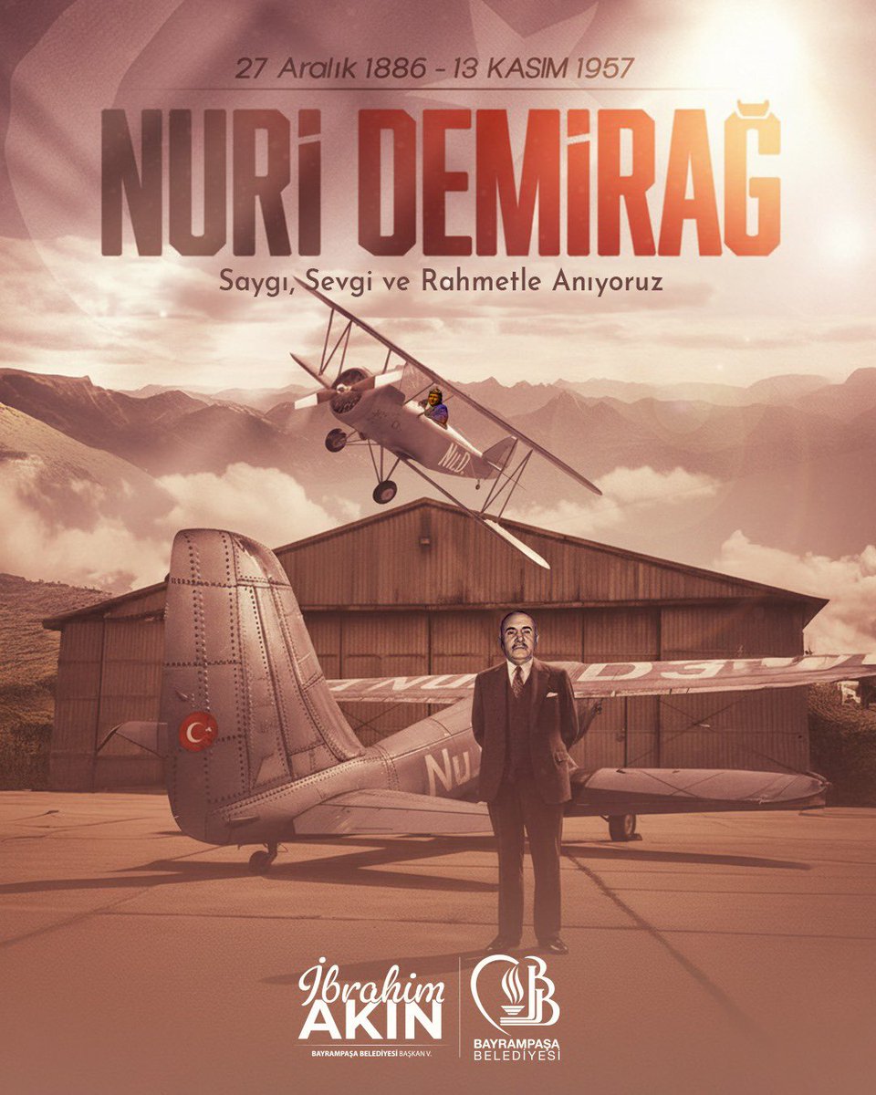 Cumhuriyetimizin ilk sanayicilerinden, yerli ve millî üretimin öncülerinden Nuri Demirağ’ı vefat yıl dönümünde saygı ve rahmetle anıyorum