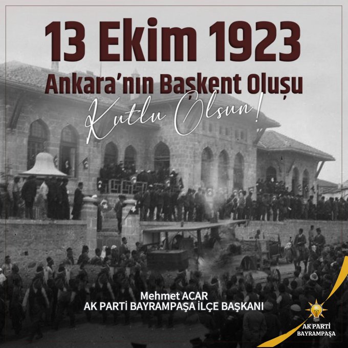 Bağımsızlık mücadelemizin karargâhı, Cumhuriyetimizin kalbi Ankara’mızın başkent oluşunun 102. yılı kutlu olsu