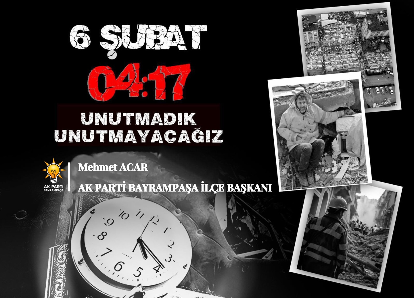 6 Şubat Depreminin Yıl Dönümünde Kaybettiklerimizi Rahmetle Anıyoruz