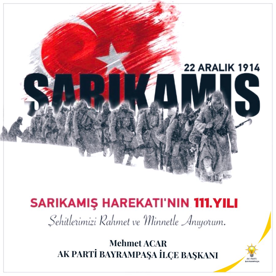 Vatan toprağı uğruna canlarını feda eden aziz şehitlerimizi, #SarıkamıŞ..