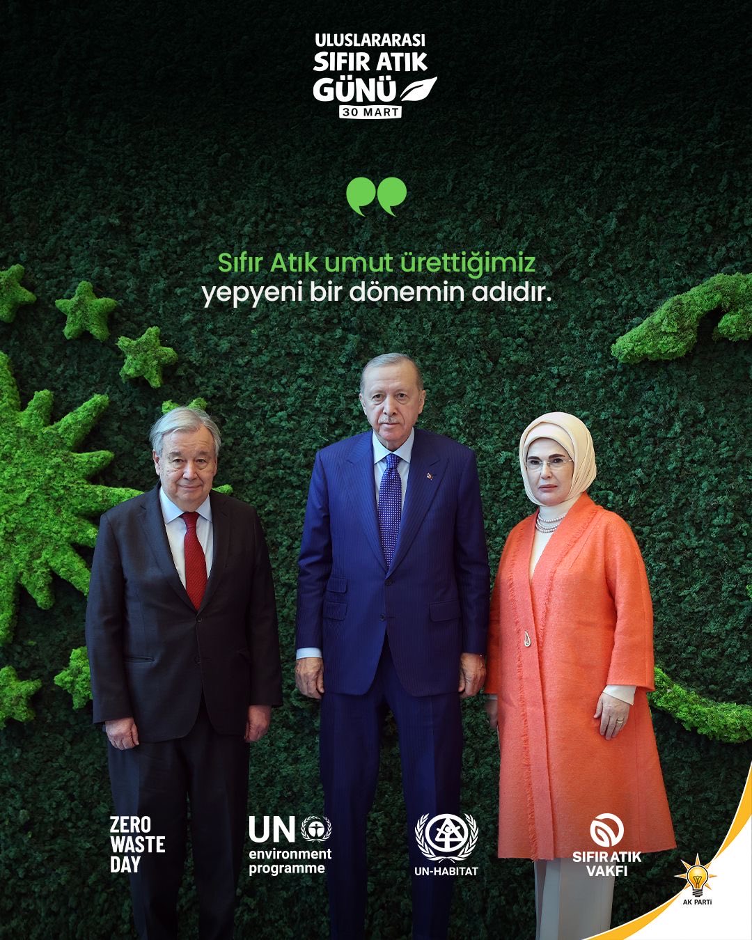 Sayın Emine Erdoğan’ın Öncülüğünde 30 Mart Uluslararası Sıfır Atık Günü Kutlanıyor